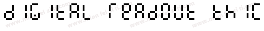 digital readout thic字体转换